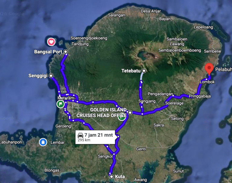 Komodo trip Bus Route to Kayangan